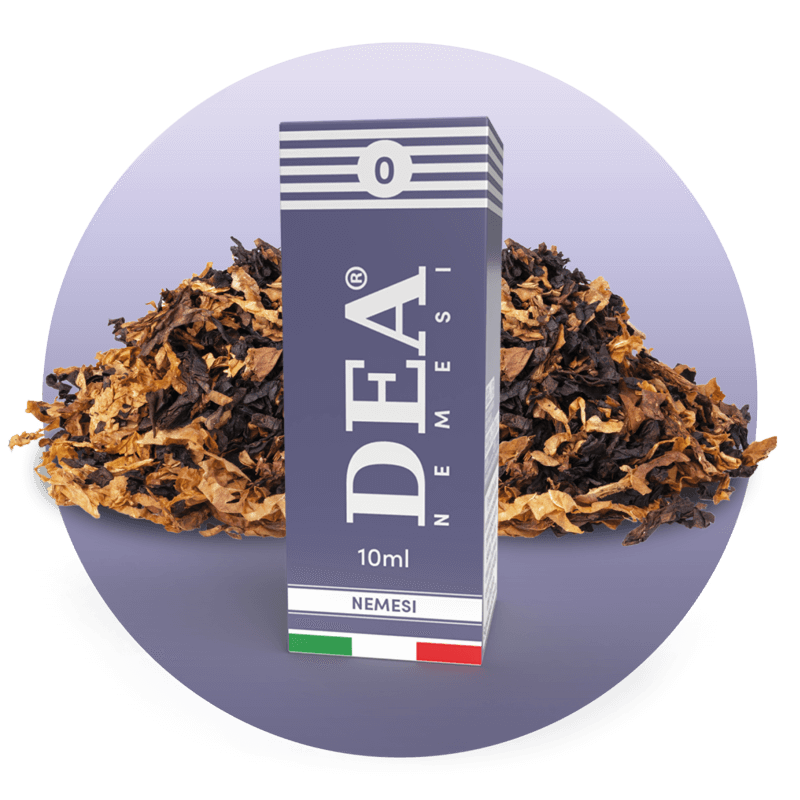 Nemesi liquido pronto 10ml senza nicotina DEA Flavor con tabacco Oriental e Burley - Confezione e ingredienti - Negozio sigarette elettroniche MoarSvapo Fabriano