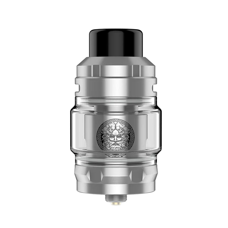 Zeus Sub-Ohm argento – Dettaglio costruzione top airflow leak-proof e riempimento top fill