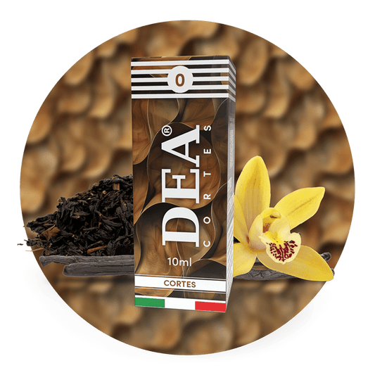 Cortes liquido pronto 10ml senza nicotina DEA Flavor con tabacco Havana e vaniglia - Confezione e ingredienti - Negozio sigarette elettroniche MoarSvapo Fabriano
