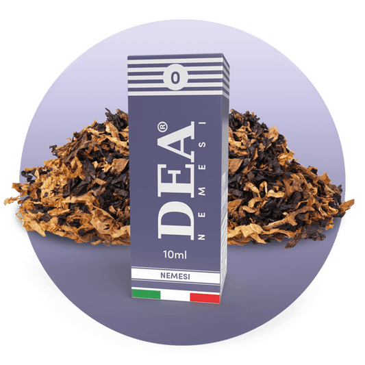 Nemesi liquido pronto 10ml senza nicotina DEA Flavor con tabacco Oriental e Burley - Confezione e ingredienti - Negozio sigarette elettroniche MoarSvapo Fabriano

