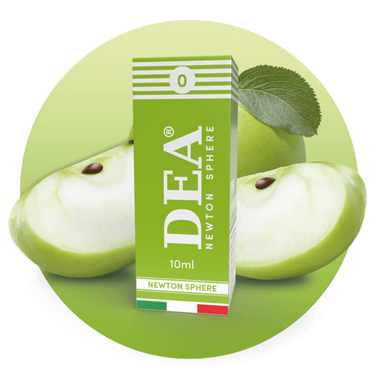 Newton Sphere liquido pronto 10ml senza nicotina DEA Flavor con mela verde - Confezione e ingredienti - Negozio sigarette elettroniche MoarSvapo Fabriano
