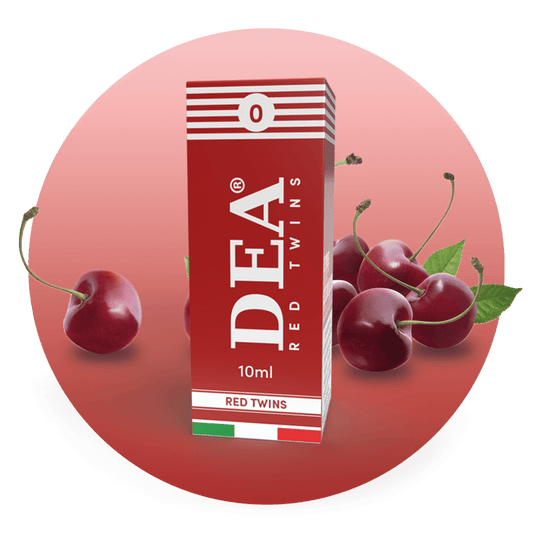 Red Twins liquido pronto 10ml senza nicotina DEA Flavor con ciliegia - Confezione e ingredienti - Negozio sigarette elettroniche MoarSvapo Fabriano
