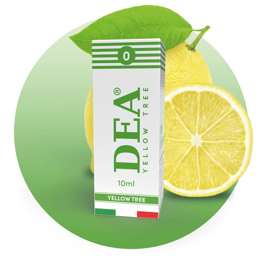 Yellow Tree liquido pronto 10ml senza nicotina DEA Flavor con limone - Confezione e ingredienti - Negozio sigarette elettroniche MoarSvapo Fabriano

