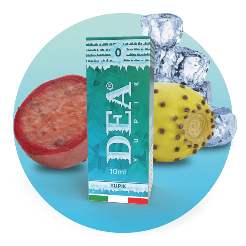 Yupik liquido pronto 10ml senza nicotina DEA Flavor con fico d'India e ghiaccio - Confezione e ingredienti - Negozio sigarette elettroniche MoarSvapo Fabriano
