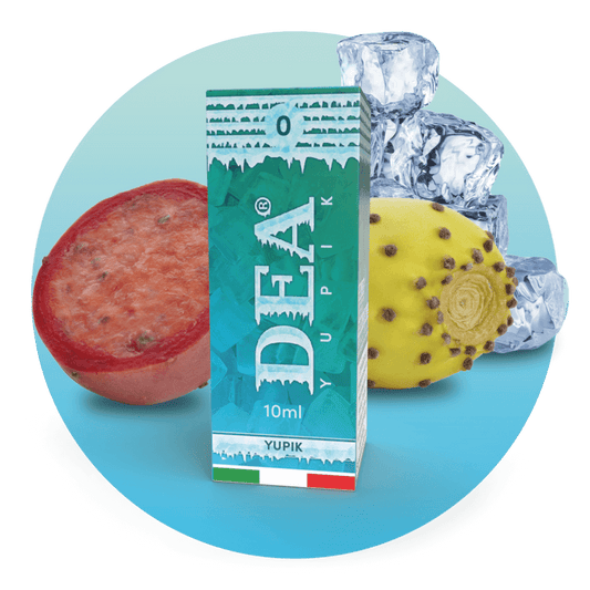 Yupik liquido pronto 10ml senza nicotina DEA Flavor con fico d'India e ghiaccio - Confezione e ingredienti - Negozio sigarette elettroniche MoarSvapo Fabriano
