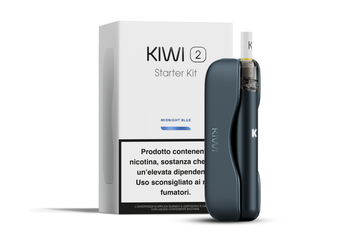 Kiwi 2 Midnight Blue – Sigaretta elettronica blu con powerbank magnetico 1800mAh in alluminio anodizzato
