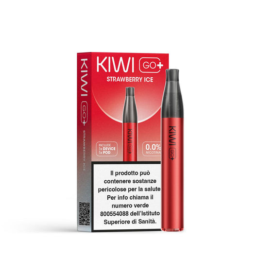Kiwi Go+ Strawberry Ice – Sigaretta elettronica ricaricabile 500mAh con pod 2ml gusto fragola ghiacciata senza nicotina
