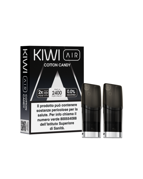 Kiwi AIR Pod Cotton Candy – Pod precaricata 2ml 1200 puff gusto zucchero filato senza nicotina

