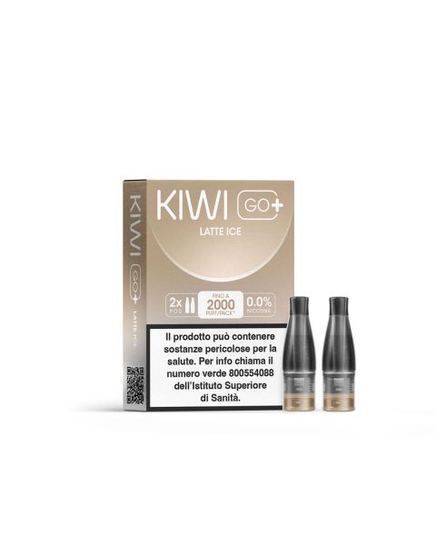 Kiwi Go+ Pod Latte Ice – Pod precaricata 2ml 600 puff gusto latte ghiacciato senza nicotina
