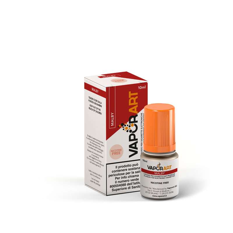 Vaporart Malby liquido pronto 10ml senza nicotina - boccetta e confezione - MoarSvapo Fabriano