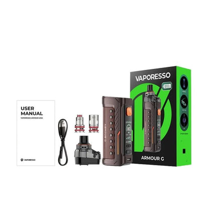 Confezione completa Vaporesso Armour G Kit Pod Mod 80W - Disponibile a Fabriano da MoarSvapo