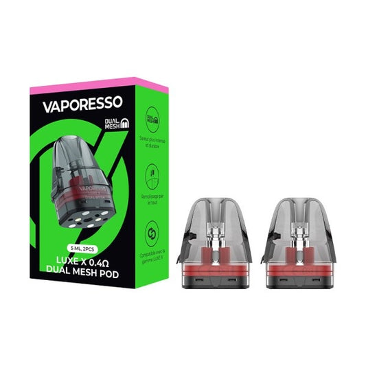 Cartuccia Vaporesso Luxe X 5ml 0.4Ω Dual Mesh con confezione - Ricambio per svapo DL disponibile a Fabriano da MoarSvapo