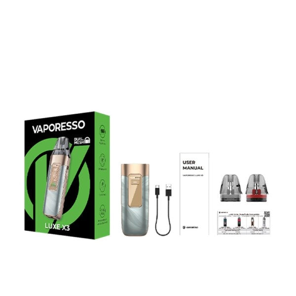 Confezione completa Vaporesso Luxe X3 Kit Pod 45W - Sigaretta elettronica disponibile a Fabriano da MoarSvapo